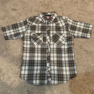 Beautiful Green Blue Cream Black Dickies Pearl Button Up Shirt Exclusive Design